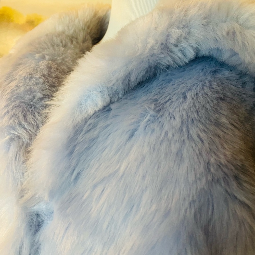 Vince Camuto Ombre Faux Fur Jacket in purple and blue - Picture 4 of 6
